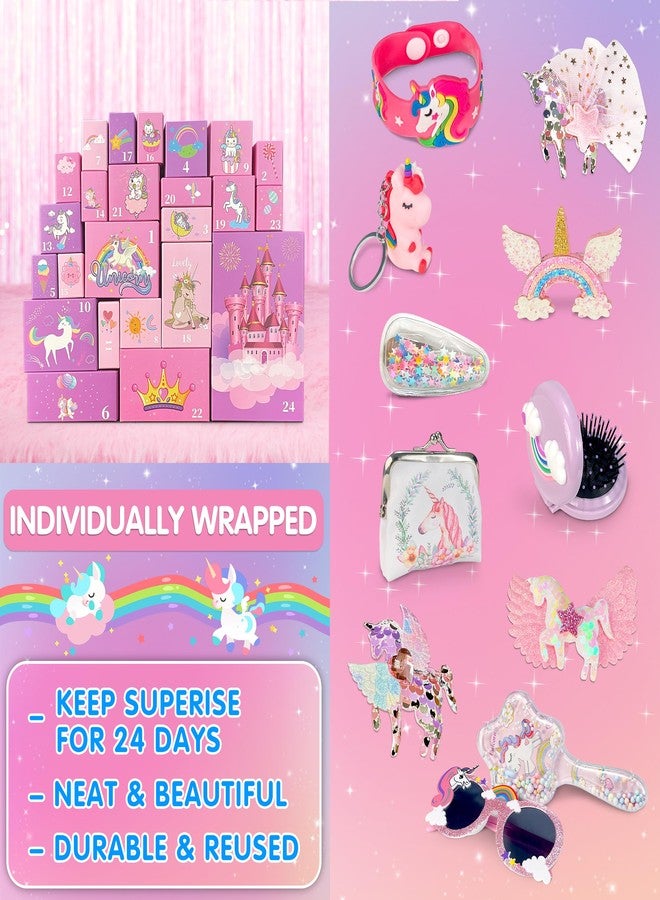 LINAYE Advent Calendar 2025 for Girls - Unicorn Advent Beauty Calendar Christmas Countdown, 24 Days Unicorn Accessories & Treasure Xmas Christmas Surprise Gifts for Girls Kids Daughters Granddaughters - Image 5